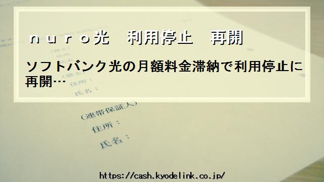 nuro光利用停止再開