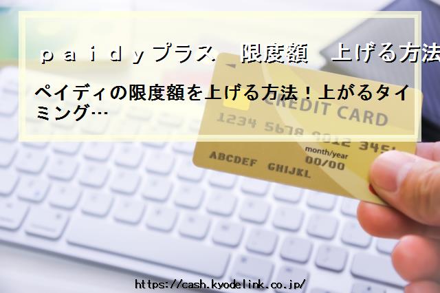 paidyプラス限度額上げる方法