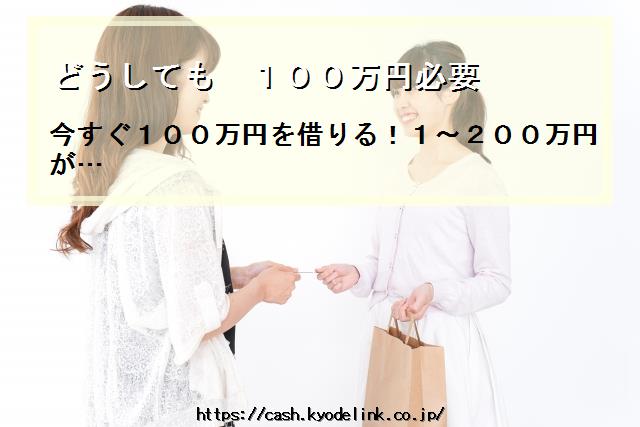 どうしても100万円必要