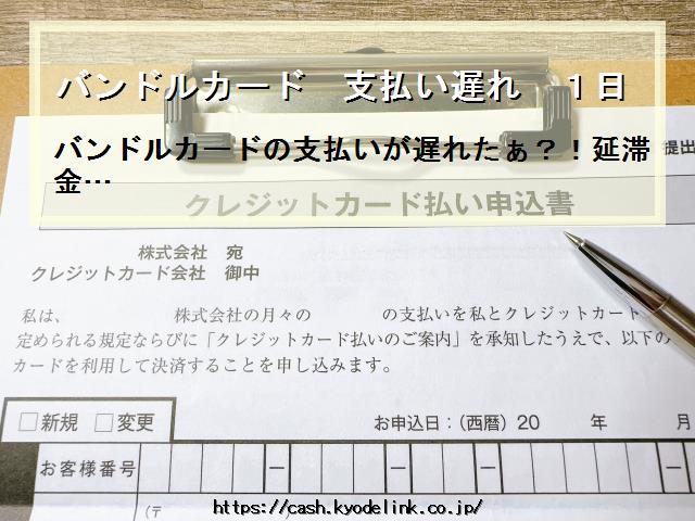 バンドルカード支払い遅れ1日