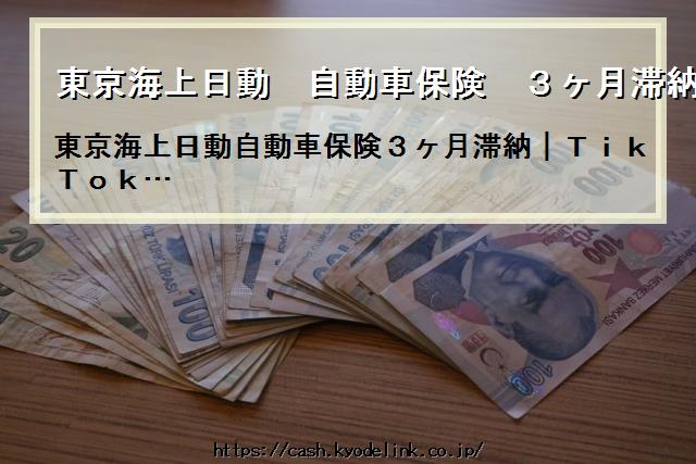 東京海上日動自動車保険3ヶ月滞納