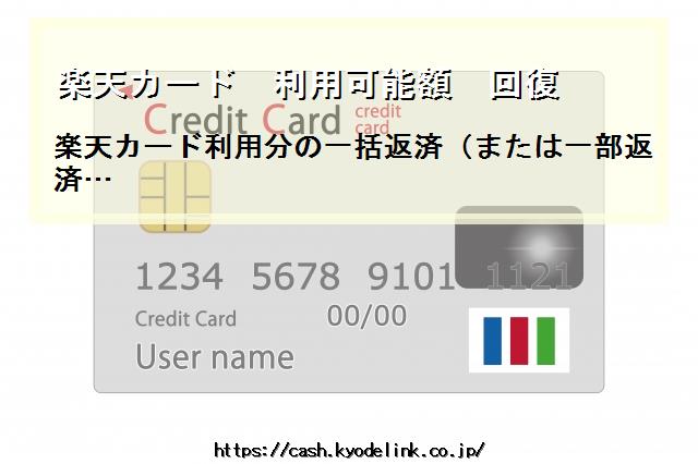 楽天カード利用可能額回復
