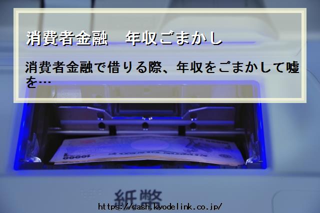 消費者金融年収ごまかし