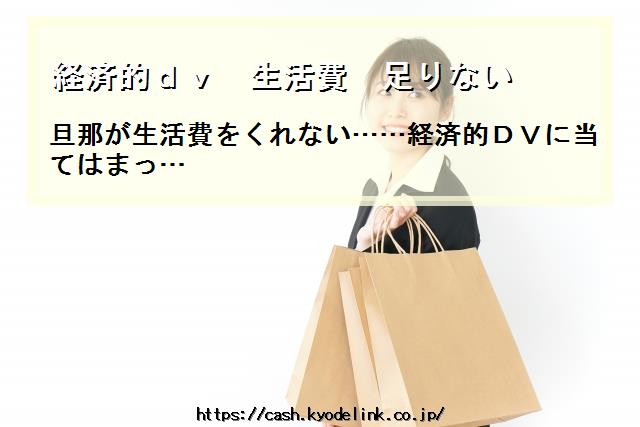 経済的dv生活費足りない